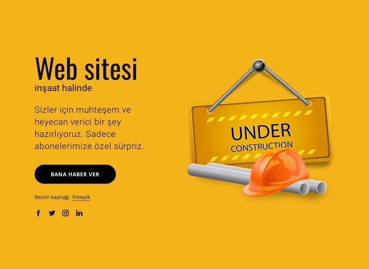 Web sitemiz yapım aşamasındadır WordPress Teması