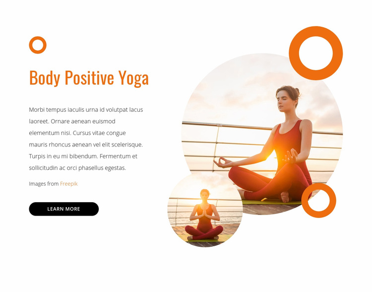 Body positive yoga Web Page Design