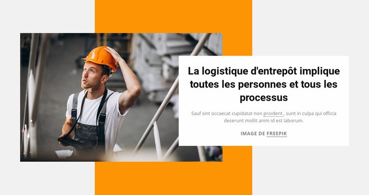 Logistique en entrepôt Conception de site Web