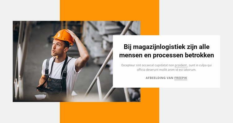 Magazijn logistiek Sjabloon