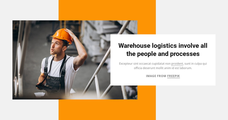 Warehouse logistics One Page Template