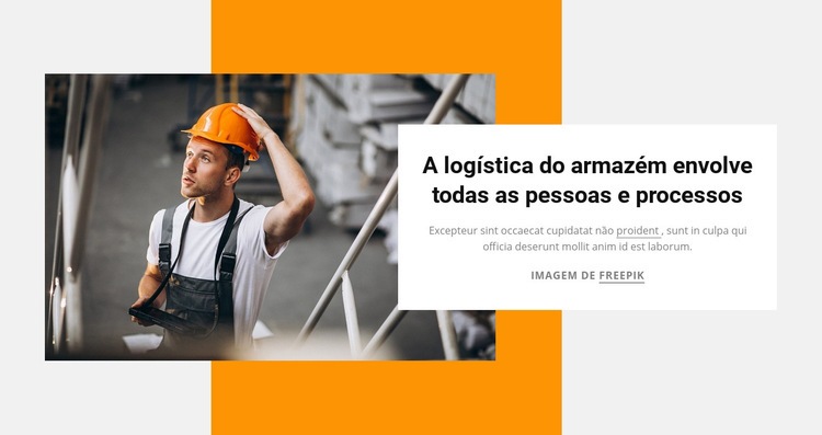 Logística de armazém Construtor de sites HTML