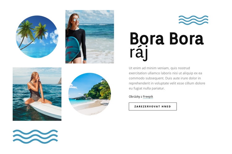 Ráj Bora Bora Šablona webové stránky