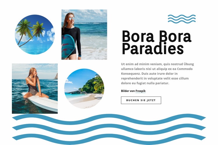 Bora Bora Paradies Website design