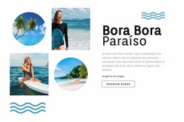 Paraíso De Bora Bora - Plantilla De Una Página