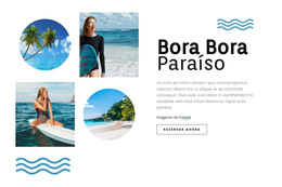 Paraíso De Bora Bora - Descarga De Plantilla De Sitio Web