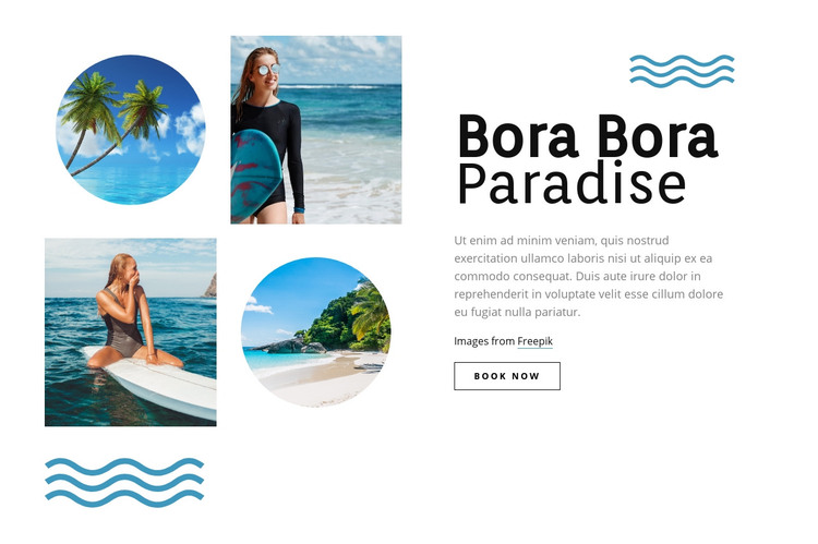 Bora Bora paradise Homepage Design