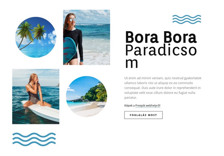 Bora Bora paradicsoma CSS sablon
