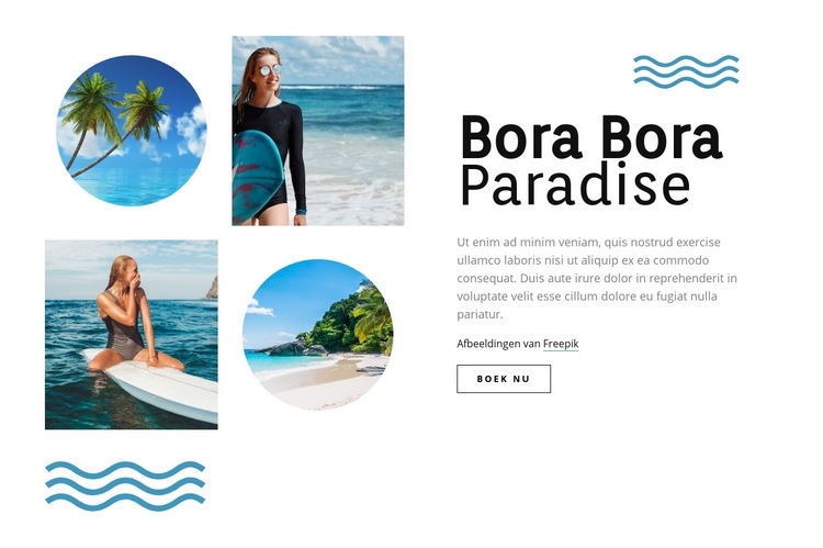 Bora Bora-paradijs Website Builder-sjablonen