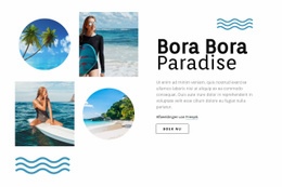 Multifunctioneel Websiteontwerp Voor Bora Bora-Paradijs
