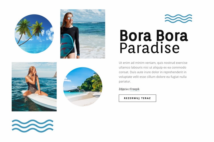 Raj Bora Bora Szablony do tworzenia witryn internetowych