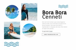 Bora Bora Cenneti - Özelleştirilebilir Profesyonel Açılış Sayfası