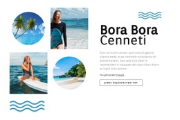 Bora Bora Cenneti CSS Düzeni Şablonu