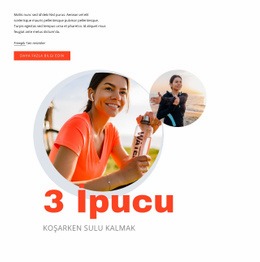 Koşarken Hidratlı - Basit Tek Sayfalık Şablon