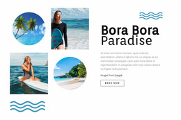 Bora Bora Paradise - Drag & Drop Web Page Design