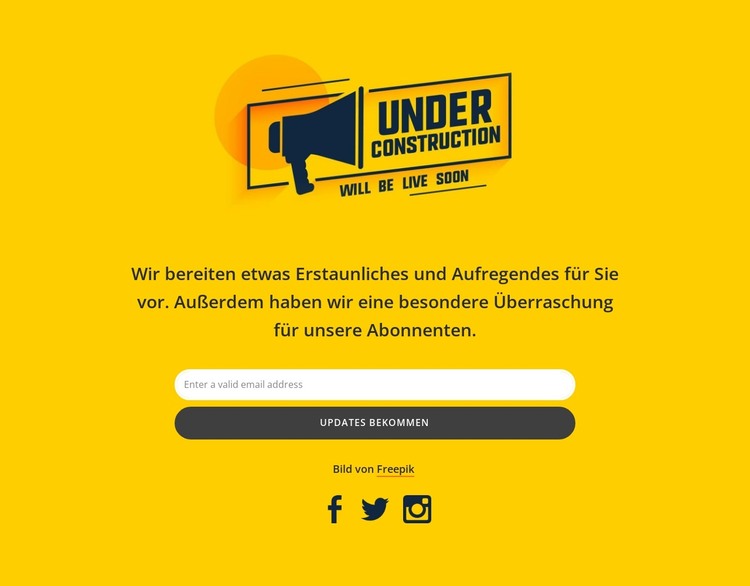 Überraschung für unsere Abonnenten HTML-Vorlage