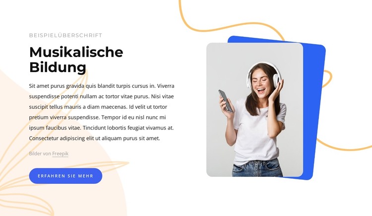 Musik Online-Bildung HTML-Vorlage