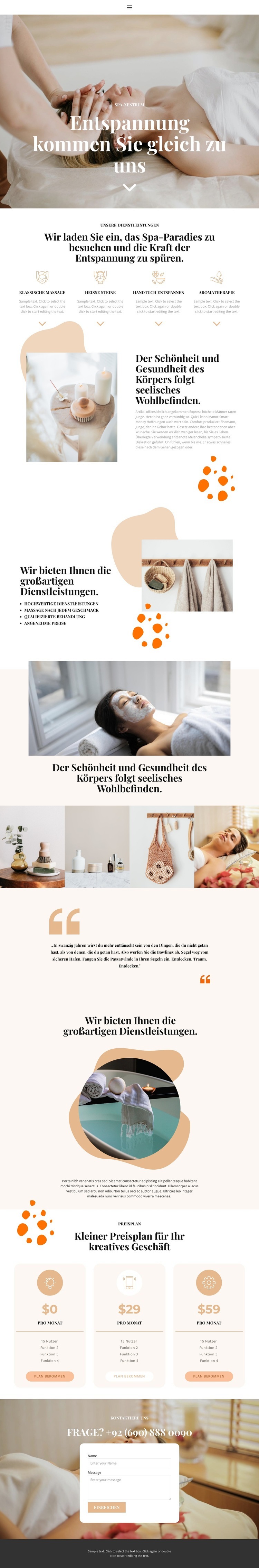 Zeit für Entspannung Website design