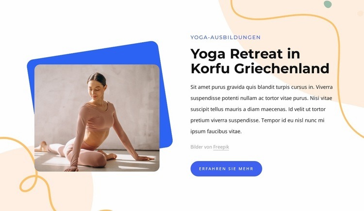 Yoga Retreat in Griechenland Website design