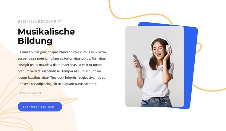 Musik Online-Bildung Website design