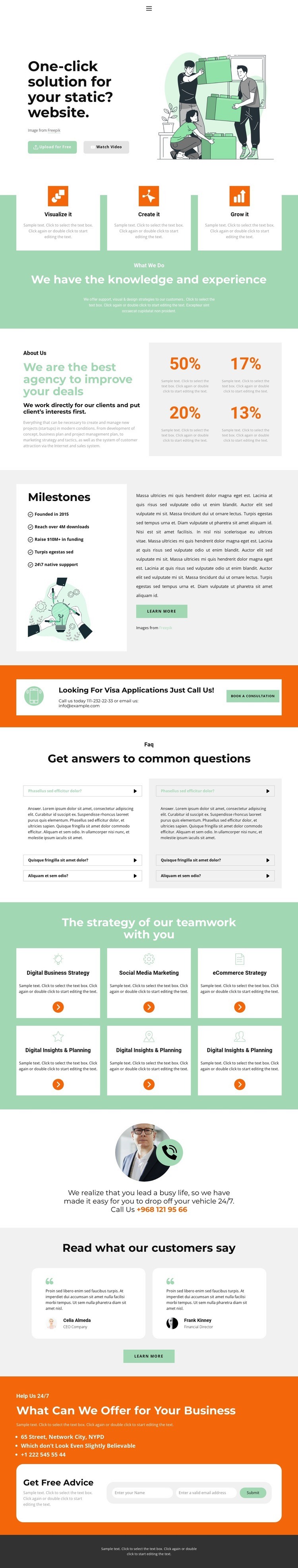 Time for business Elementor Template Alternative