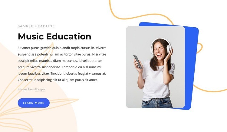 Music online education Elementor Template Alternative