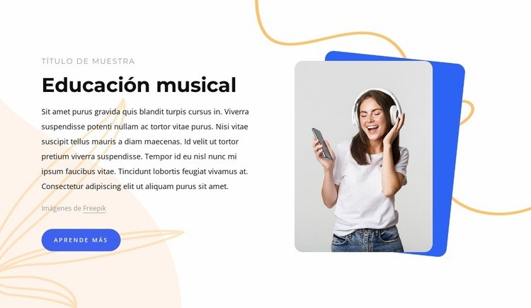 Educación musical en línea Creador de sitios web HTML