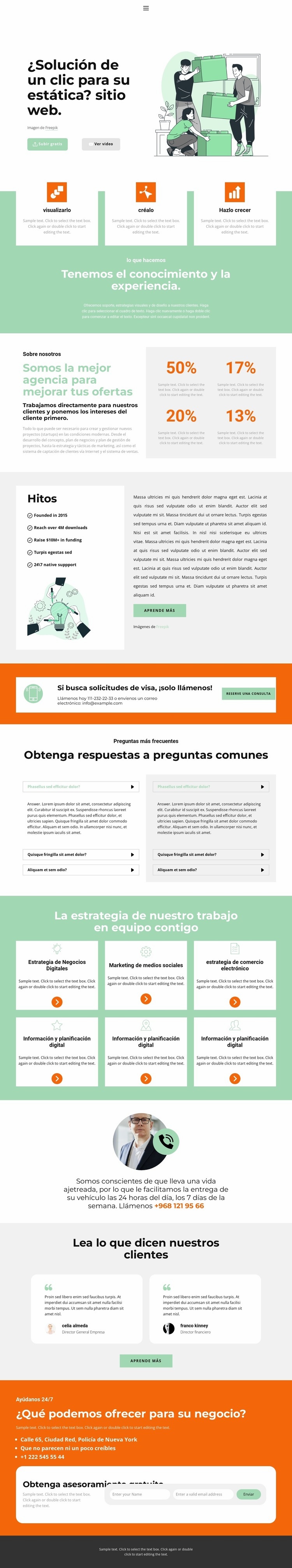 tiempo para los negocios Diseño de páginas web