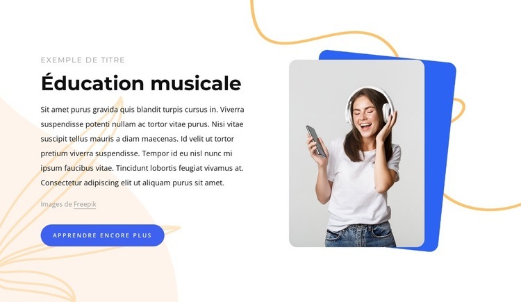 Formation musicale en ligne Créateur de site Web HTML