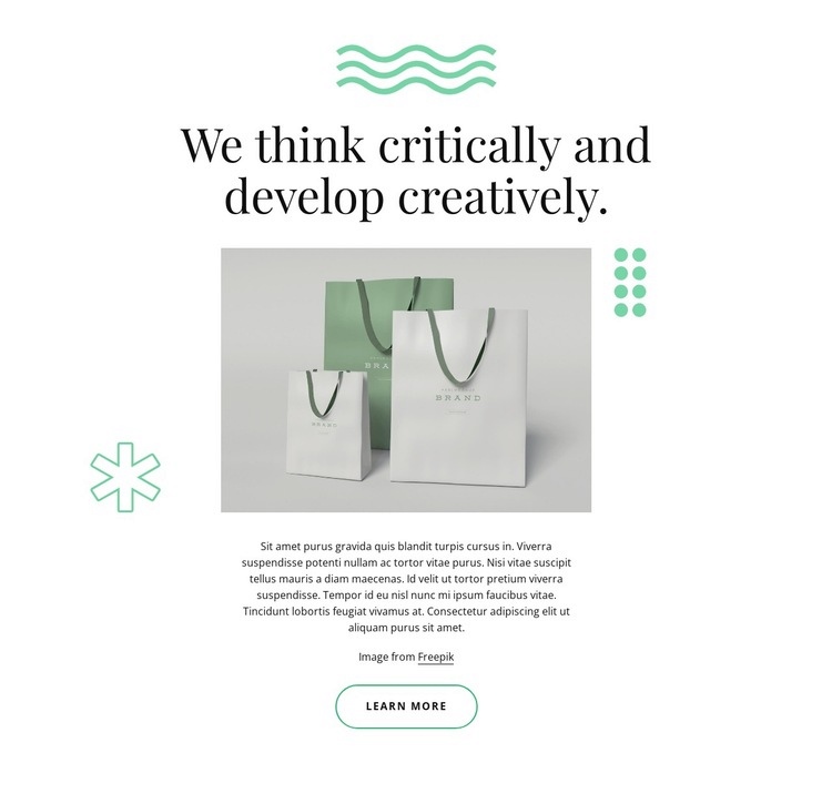 We develop creatively Homepage Design