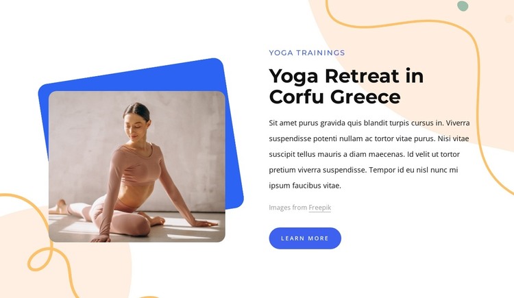 Yoga retreat in Greece HTML Template