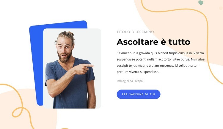 Ascoltare è tutto Costruttore di siti web HTML