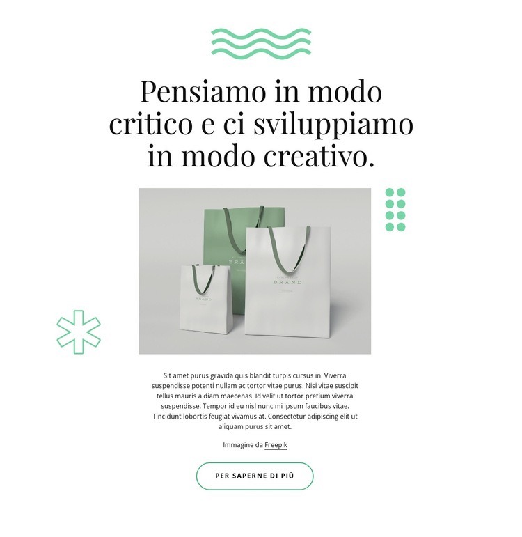 Sviluppiamo in modo creativo Mockup del sito web