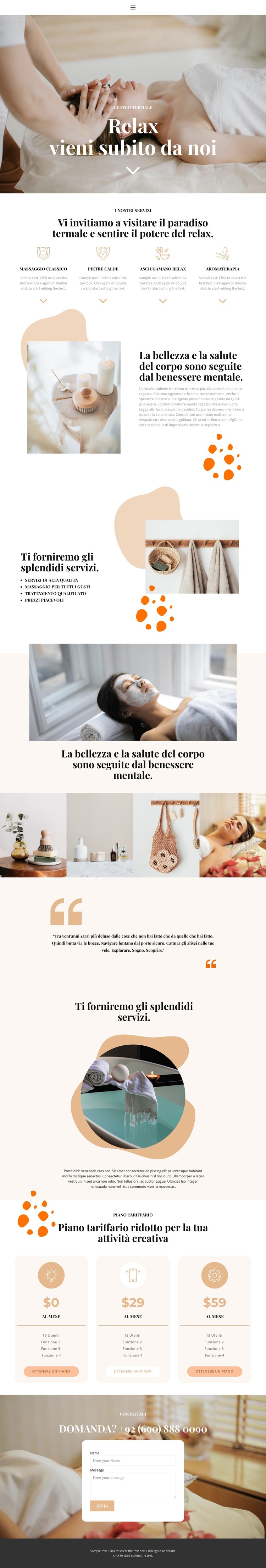 Tempo di relax Modello HTML