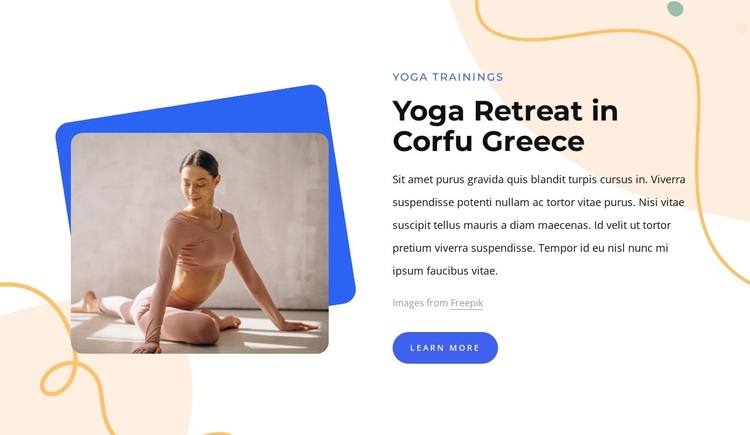 Yoga retreat in Greece Joomla Page Builder