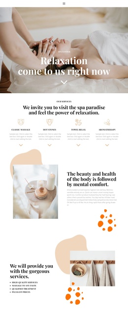 Time For Relaxation - Page Builder Templates Free