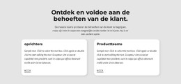 Soorten Klantbehoeften HTML5- En CSS3-Sjabloon