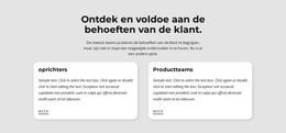 HTML-Site Voor Soorten Klantbehoeften