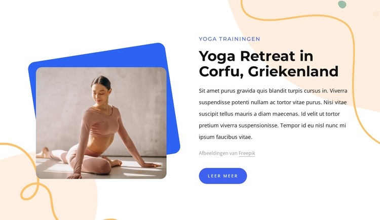 Yoga retraite in Griekenland HTML-sjabloon