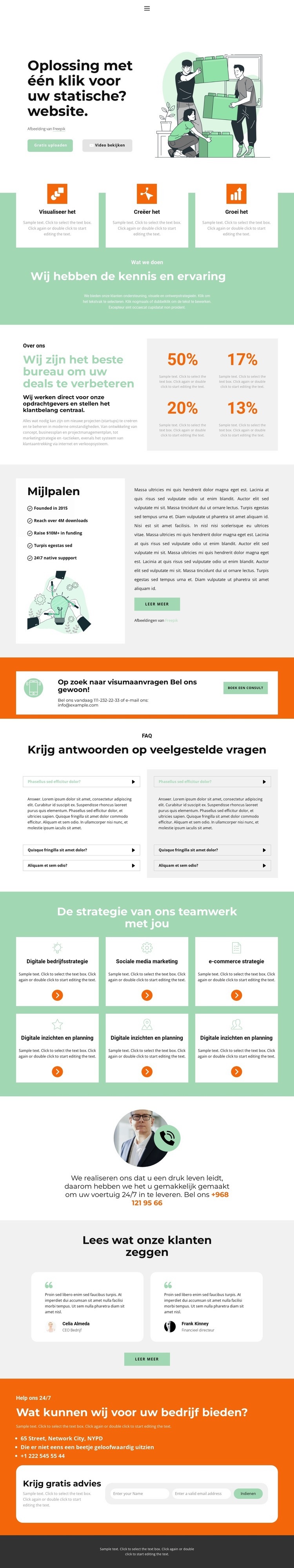 Tijd voor zaken Html Website Builder