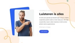 Luisteren Is Alles - Creatieve, Multifunctionele Sjabloon Van Één Pagina