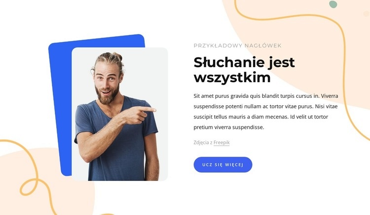 Słuchanie jest wszystkim Kreator witryn internetowych HTML