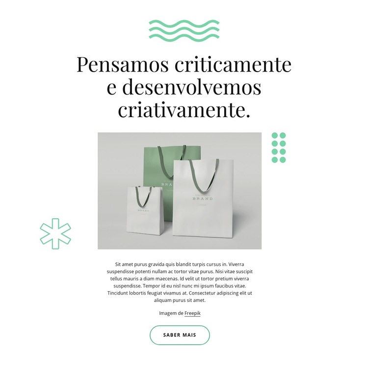 Desenvolvemos de forma criativa Modelo de site