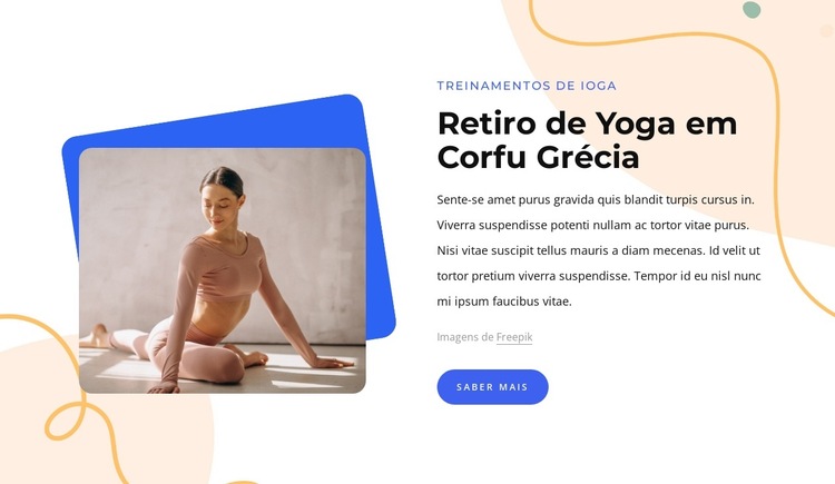 Retiro de ioga na Grécia Modelo de site