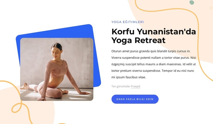 Yunanistan'da yoga inziva yeri HTML Şablonu