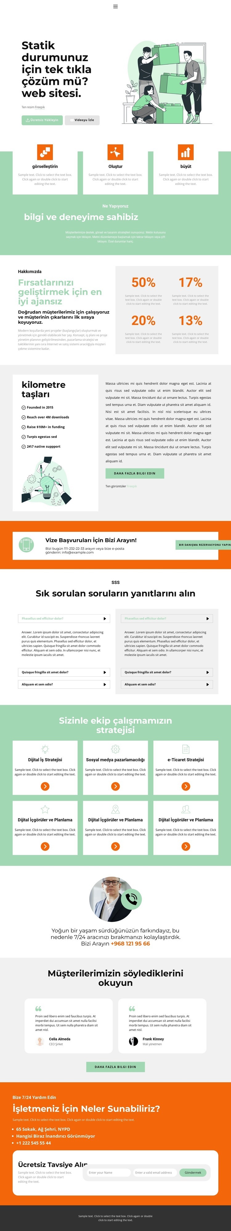 İş zamanı HTML5 Şablonu