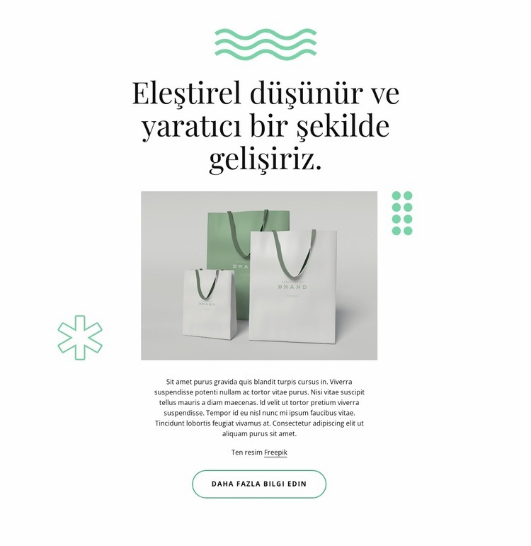 Yaratıcı bir şekilde geliştiriyoruz Web Sitesi Oluşturucu Şablonları