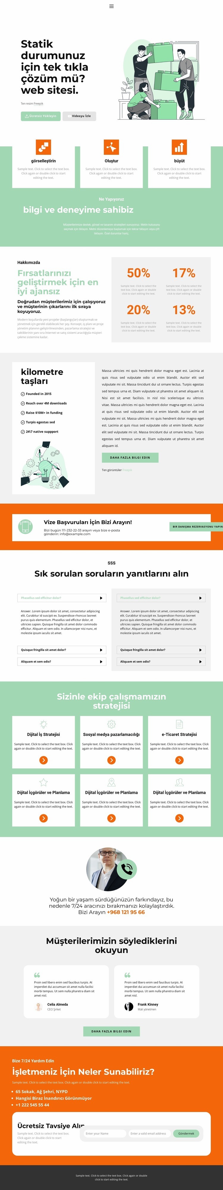 İş zamanı Web Sitesi Oluşturucu Şablonları