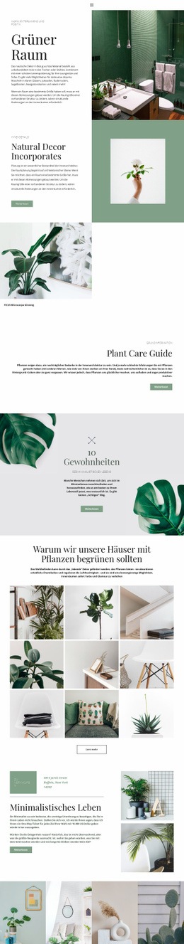 Grüne Details zu Hause Startseiten