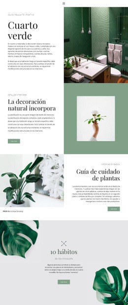 Detalles Verdes En Casa - HTML Website Maker